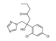 2-(2,4-dichlorophenyl)-2-hydroxy-1-(1,2,4-triazol-1-yl)heptan-4-one结构式