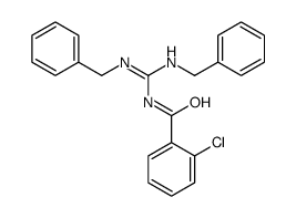 2-chloro-N-(N,N'-dibenzylcarbamimidoyl)benzamide Structure