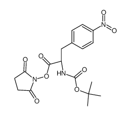 N-tert-butoxycarbonyl-p-nitrophenylalanine N-hydroxysuccinimidyl ester Structure