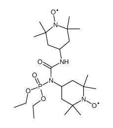 N,N'-di-(2,2,6,6-tetramethyl-1-oxyl-piperidin-4-yl)-N-diethylphosphorylurea结构式