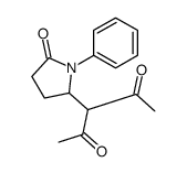 3-(5-oxo-1-phenylpyrrolidin-2-yl)pentane-2,4-dione Structure