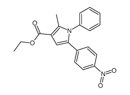 2-Methyl-5-(4-nitro-phenyl)-1-phenyl-1H-pyrrole-3-carboxylic acid ethyl ester结构式