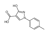 2-(4-methylphenyl)-5-oxo-1H-pyrazole-4-carboxylic acid结构式