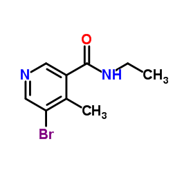 5-Bromo-N-ethyl-4-methylnicotinamide Structure