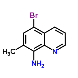 5-BROMO-7-METHYLQUINOLIN-8-AMINE结构式