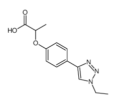 2-[4-(1-ethyltriazol-4-yl)phenoxy]propanoic acid Structure