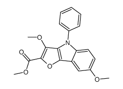 3,7-dimethoxy-4-phenyl-4H-furo<3,2-b>indole-2-carboxylic acid methyl ester Structure