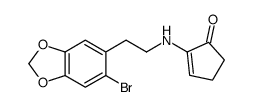 2-[2-(6-bromo-1,3-benzodioxol-5-yl)ethylamino]cyclopent-2-en-1-one结构式