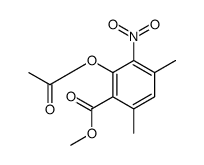 methyl 2-acetyloxy-4,6-dimethyl-3-nitrobenzoate结构式