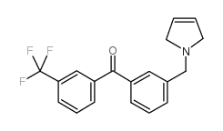 3-(3-PYRROLINOMETHYL)-3'-TRIFLUOROMETHYLBENZOPHENONE结构式