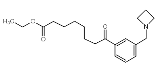 ETHYL 8-[3-(AZETIDINOMETHYL)PHENYL]-8-OXOOCTANOATE Structure