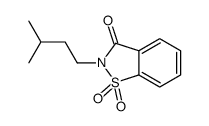 2-(3-methylbutyl)-1,1-dioxo-1,2-benzothiazol-3-one Structure