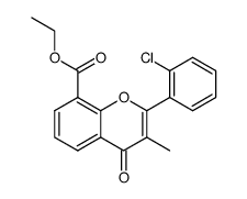 ethyl 2'-chloro-3-methylflavone-8-carboxylate Structure