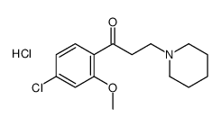 1-(4-chloro-2-methoxyphenyl)-3-piperidin-1-ylpropan-1-one,hydrochloride Structure