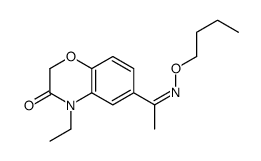 6-[(E)-N-butoxy-C-methylcarbonimidoyl]-4-ethyl-1,4-benzoxazin-3-one结构式