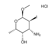 Methyl 2-iodo-3-amino-2,3,6-trideoxy-α-L-galactopyranoside hydrochloride结构式