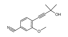 4-(3-hydroxy-3-methylbut-1-ynyl)-3-methoxybenzonitrile结构式