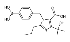 1-(4-borono-benzyl)-4-(2-hydroxy-propan-2-yl)-2-propyl-1H-imidazole-5-carboxylic acid Structure