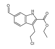 ethyl 3-(2-chloroethyl)-6-formyl-1H-indole-2-carboxylate结构式