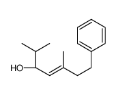 (3R)-2,5-dimethyl-7-phenylhept-4-en-3-ol结构式