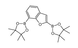2,7-Bis(4,4,5,5-tetramethyl-1,3,2-dioxaborolan-2-yl)-1-benzofur Structure