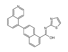 6-(5-异喹啉)-N-2-噻唑-1-萘羧酰胺结构式