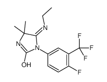 5-ethylimino-1-[4-fluoro-3-(trifluoromethyl)phenyl]-4,4-dimethylimidazolidin-2-one结构式