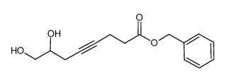 7,8-dihydroxy-oct-4-ynoic acid benzyl ester结构式