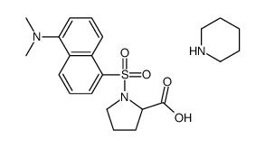 1-[[5-(dimethylamino)-1-naphthyl]sulphonyl]-DL-proline, compound with piperidine (1:1)结构式