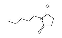 2,5-Pyrrolidinedithione,1-pentyl- Structure