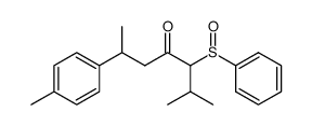 2-methyl-6-(p-tolyl)-3-phenylsulphinylheptan-4-one Structure
