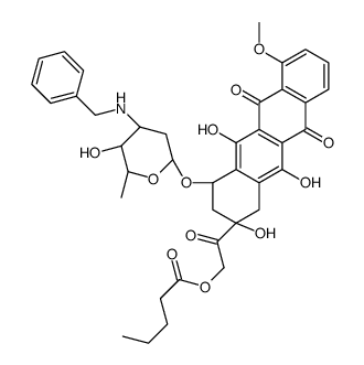 [2-[(2S,4S)-4-[(2R,4S,5S,6S)-4-(benzylamino)-5-hydroxy-6-methyloxan-2-yl]oxy-2,5,12-trihydroxy-7-methoxy-6,11-dioxo-3,4-dihydro-1H-tetracen-2-yl]-2-oxoethyl] pentanoate Structure