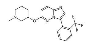 6-(1-methyl-piperidin-3-yloxy)-3-(2-trifluoromethyl-phenyl)-imidazo[1,2-b]pyridazine结构式
