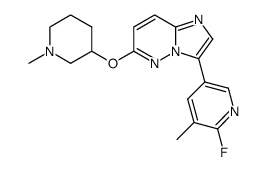 3-(6-fluoro-5-methyl-pyridin-3-yl)-6-(1-methyl-piperidin-3-yloxy)-imidazo[1,2-b]pyridazine Structure