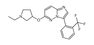 6-(1-ethyl-pyrrolidin-3-yloxy)-3-(2-trifluoromethyl-phenyl)-imidazo[1,2-b]pyridazine Structure