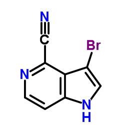 3-Bromo-1H-pyrrolo[3,2-c]pyridine-4-carbonitrile结构式