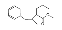 methyl 3-methyl-4-phenyl-2-propyl-3(Z)-butenoate结构式