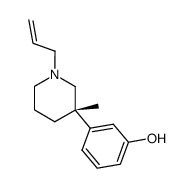 3-((S)-1-Allyl-3-methyl-piperidin-3-yl)-phenol结构式