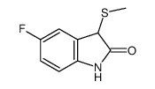 5-fluoro-3-methylsulfanyl-1,3-dihydroindol-2-one结构式