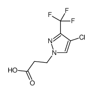 3-[4-Chloro-3-(trifluoromethyl)-1H-pyrazol-1-yl]propanoic acid结构式