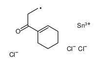 1-(cyclohexen-1-yl)-3-trichlorostannylpropan-1-one结构式