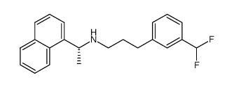 (alphaR)-N-[3-[3-(Difluoromethyl)phenyl]propyl]-alpha-methyl-1-naphthalenemethanamine structure