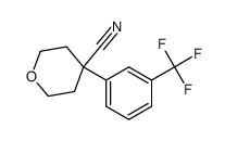 4-[3-(Trifluoromethyl)phenyl]oxane-4-carbonitrile结构式