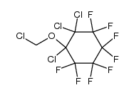 1,1,2-Trichlor-2-chlormethoxy-perfluor-cyclohexan结构式