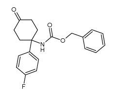 [1-(4-fluoro-phenyl)-4-oxo-cyclohexyl]-carbamic acid benzyl ester结构式