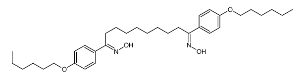 N-[1,10-bis(4-hexoxyphenyl)-10-hydroxyiminodecylidene]hydroxylamine Structure