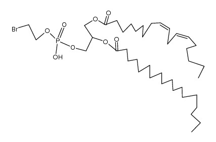 α-[α'-Linoleoyl-β-stearoyl]-phosphadidyl-ethylenbromhydrin结构式