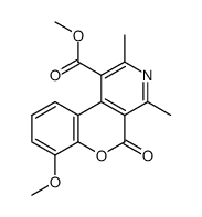 7-Methoxy-2,4-dimethyl-5-oxo-5H-chromeno[3,4-c]pyridine-1-carboxylic acid methyl ester结构式