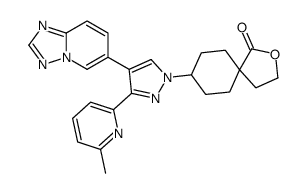 8-(4-([1,2,4]TRIAZOLO[1,5-A]PYRIDIN-6-YL)-3-(6-METHYLPYRIDIN-2-YL)-1H-PYRAZOL-1-YL)-2-OXASPIRO[4.5]DECAN-1-ONE Structure