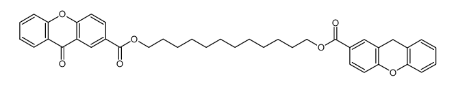 α-(xanthone-2-carbonyloxy)-ω-(xanthene-2-carbonyloxy)dodecane结构式